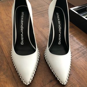 Alexander Wang ria studded leather pointed pumps
